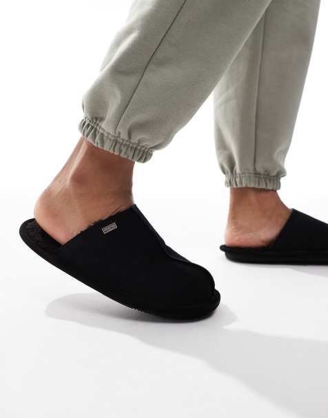 Pantuflas negras estilo mules con forro de Hunter - view 1