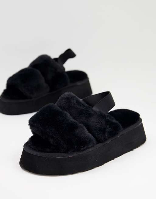 Pantuflas negras Tata de EGO