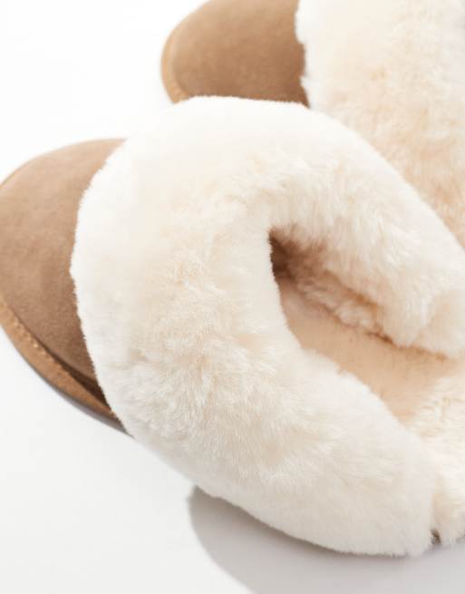 Pantuflas tostadas de piel de oveja premium Zeus de ASOS DESIGN, 4 de 4