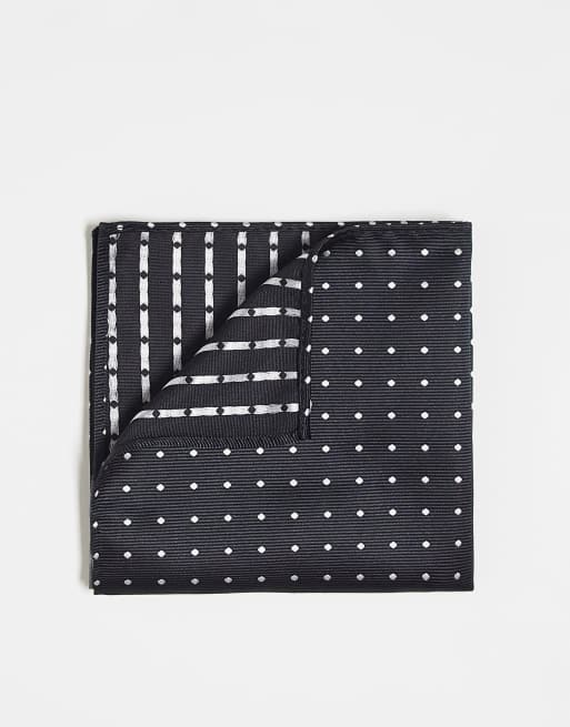 Pañuelo de bolsillo negro con diseño de lunares de French Connection