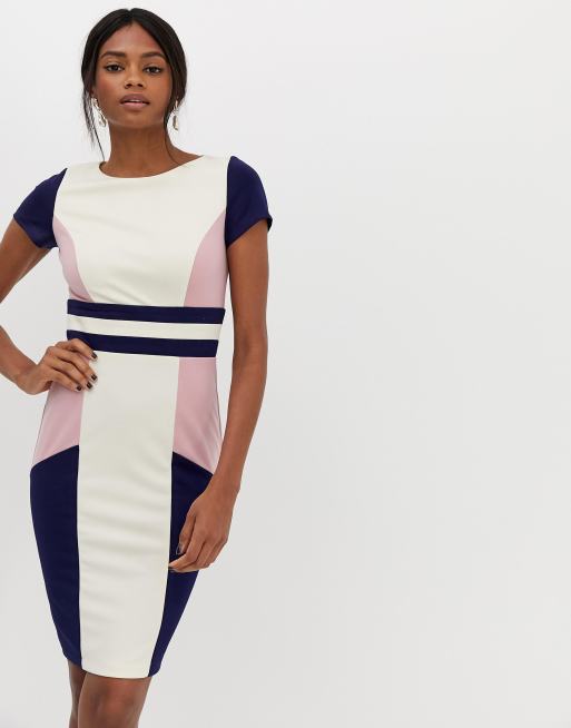 Color block 2025 pencil dress