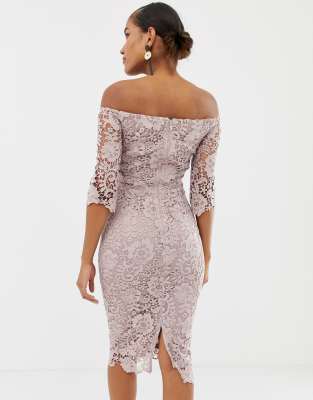 paper dolls lace bardot dress