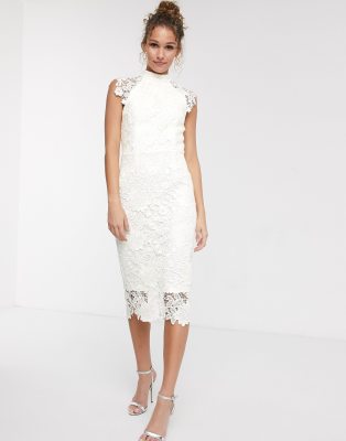 winter white midi dress