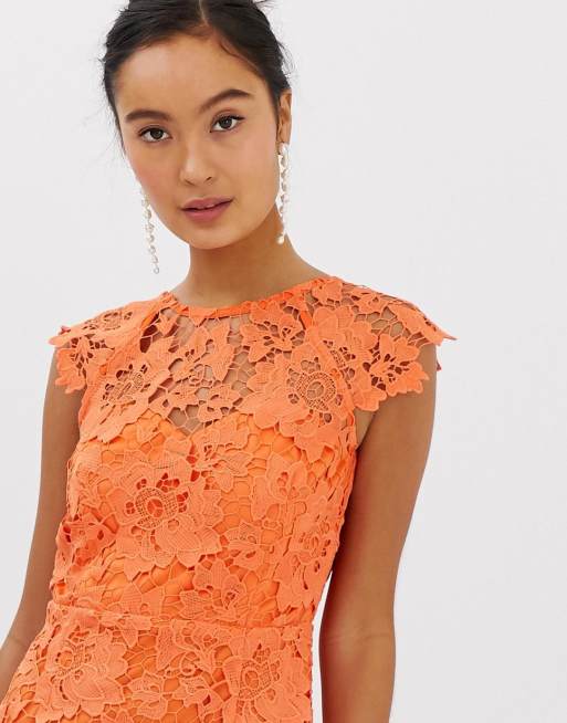 Paper dolls clearance orange lace dress