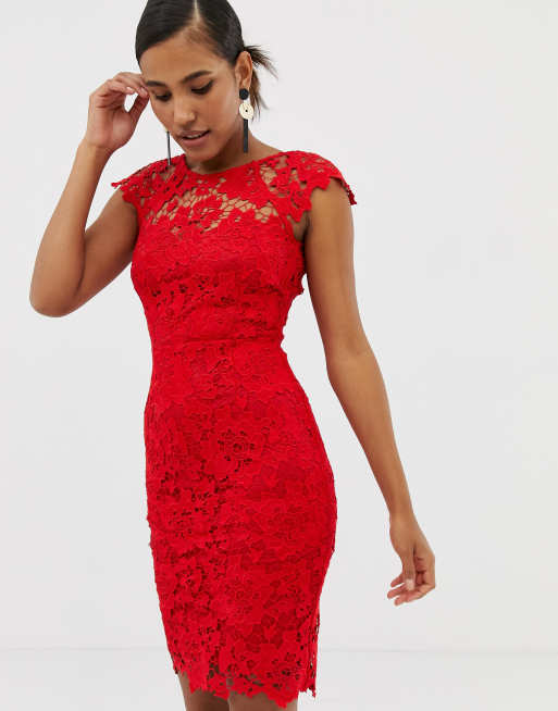 Paper dolls midi lace 2025 dress with scalloped back