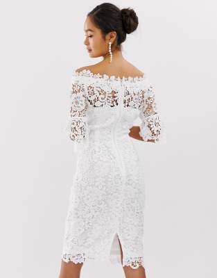 off white crochet dress