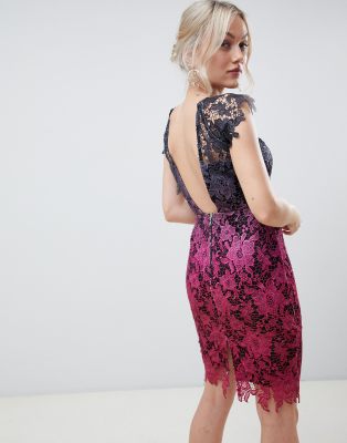 ombre lace dress