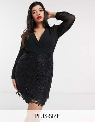 plus size tuxedo dress black