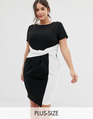 black bodycon midi dress plus size