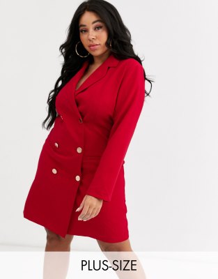 Red blazer sale dress plus size