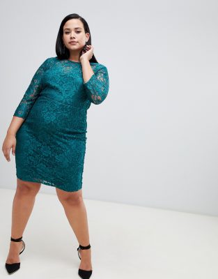 plus lace midi dress