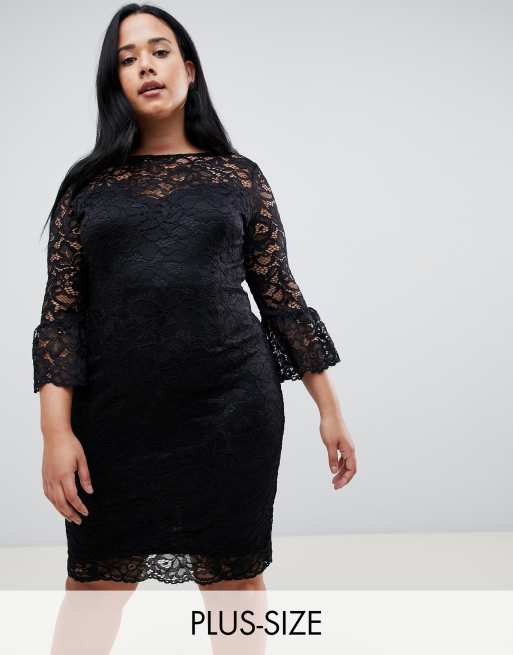 paper dolls midi lace dress with scalloped back