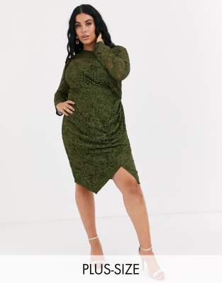 plus size mini wrap dress