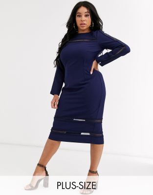 plus navy dress