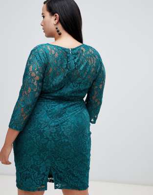 robe dentelle verte