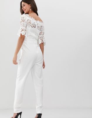 white trouser jumpsuit