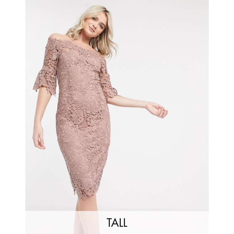 Paper dolls bardot crochet lace dress hotsell