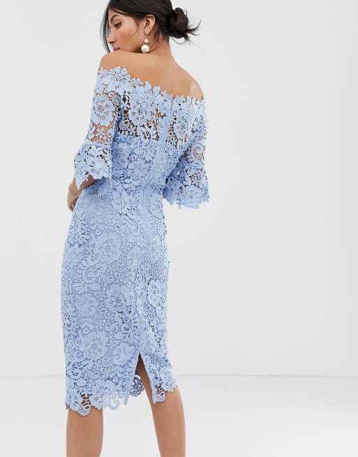 Paper Dolls Tall crochet lace midi pencil dress | ASOS