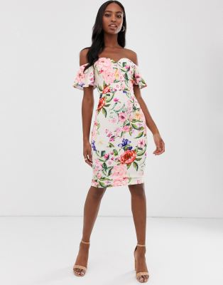 paper dolls floral midi dress