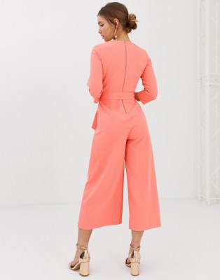 asos coral jumpsuit