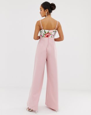 wrap wide leg jumpsuit