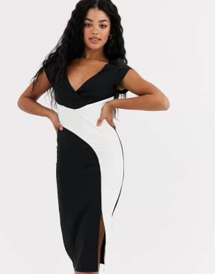 split dress black