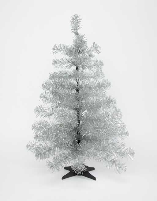 Paperchase 2ft Christmas silver holographic tree Paperchase 2ft Christmas silver holographic tree