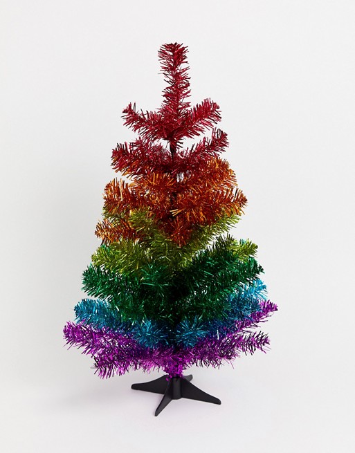 Paperchase 2ft unicorn rainbow Christmas tree