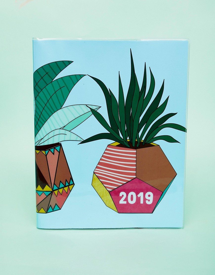 Paperchase - 8X10 Blauwe cactus 2019 -Agenda-Multi