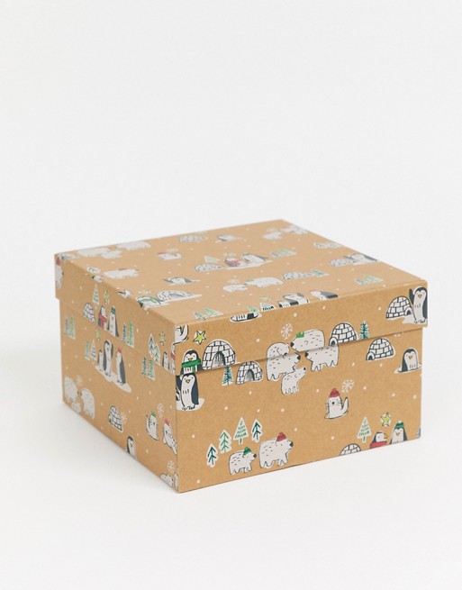 Paperchase arctic friends large gift box