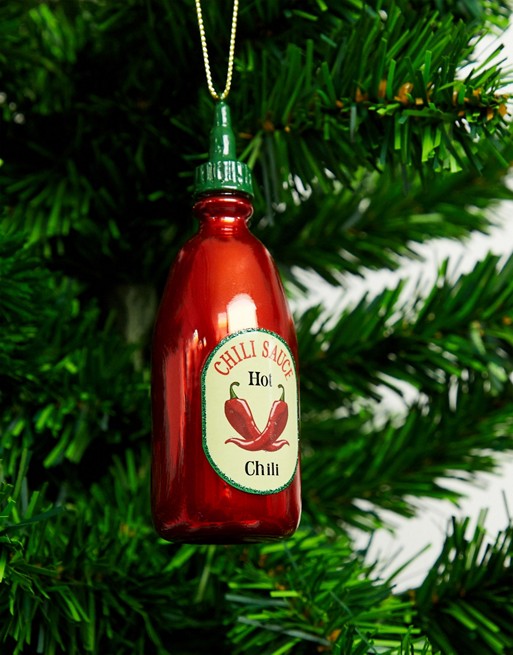 Paperchase chilli sauce Christmas tree decoration