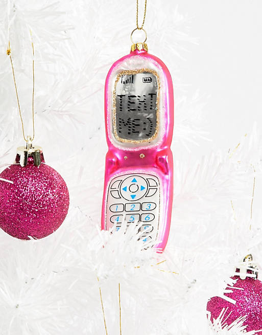 Paperchase Christmas flip phone bauble decoration
