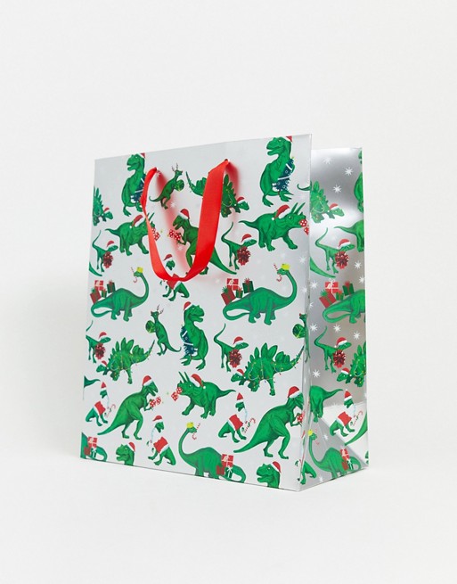 Paperchase dino large gift bag