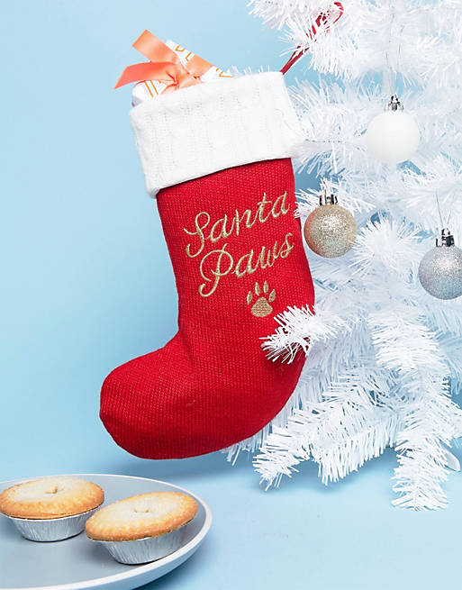 Paperchase - Santa Paws - Chaussette de Noël pour animal de compagnie