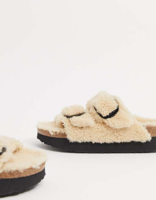 Birkenstock Papillio Arizona Big Buckle Teddy Shearling Plateau