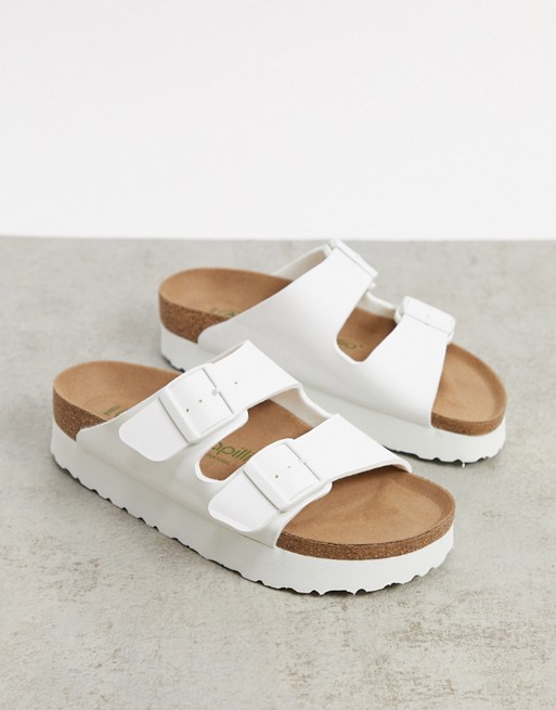 Papillio Arizona flatform sandals in white