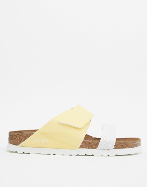 Papillio By Birkenstock Claquettes bride double Jaune ASOS