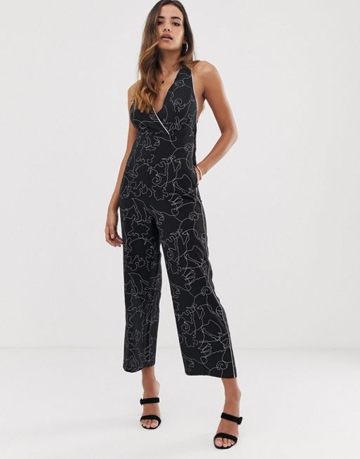 Parallel Lines jumpsuit in abstract print | ASOS