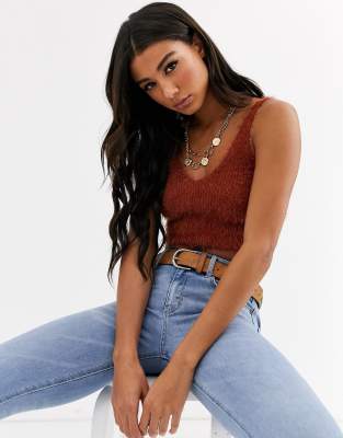 knitted crop top outfit