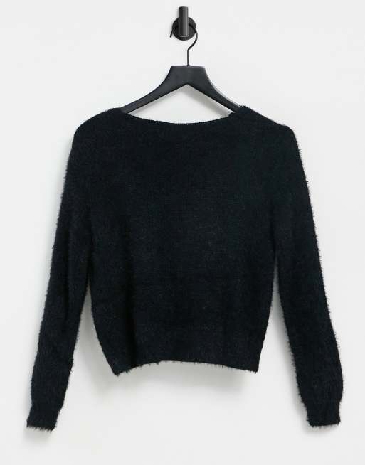 Black twist shop front jumper