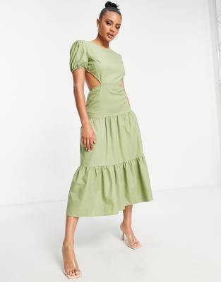 milkmaid dress sage
