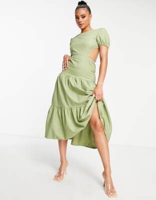 milkmaid dress sage