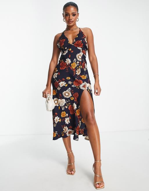 Lace Up Back Floral Cutout Eyelet Mini Dress