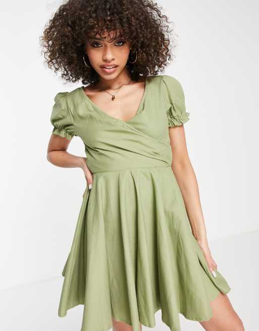 Olive green clearance skater dress