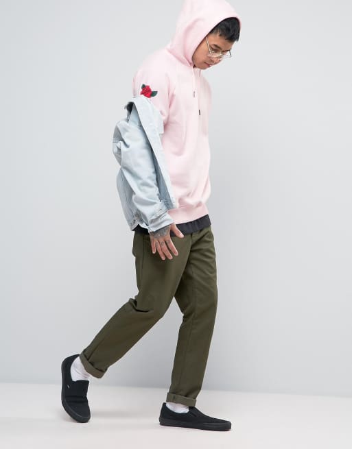 Rose hot sale sleeve hoodie