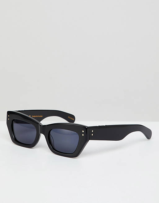 Pared small cat eye sunglasses in black