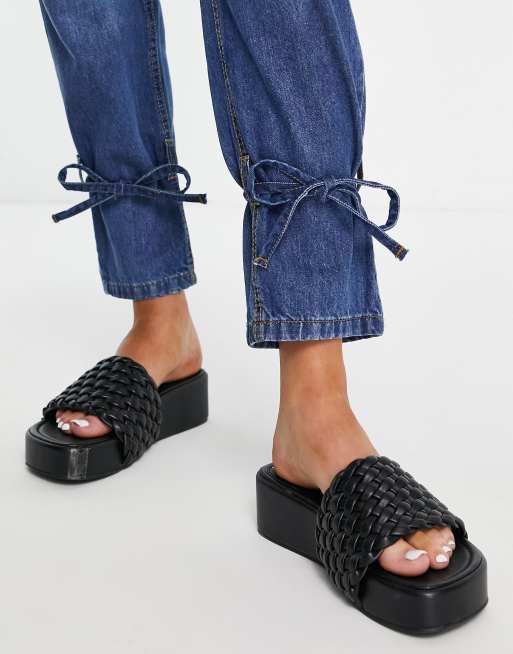 Parisian boyfriend jeans with tie cuff in mid blue, 4 of 4