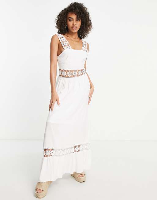 Forever 21 white outlet maxi dress