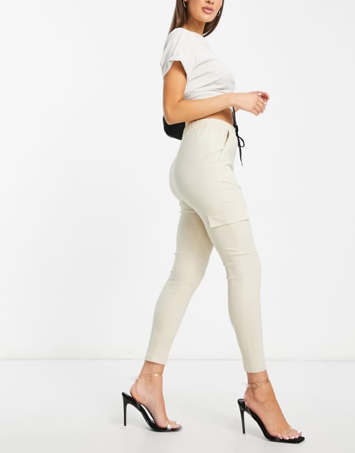 Parisian cargo joggers in stone