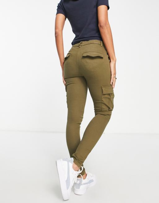 Pantalon cargo skinny online mujer